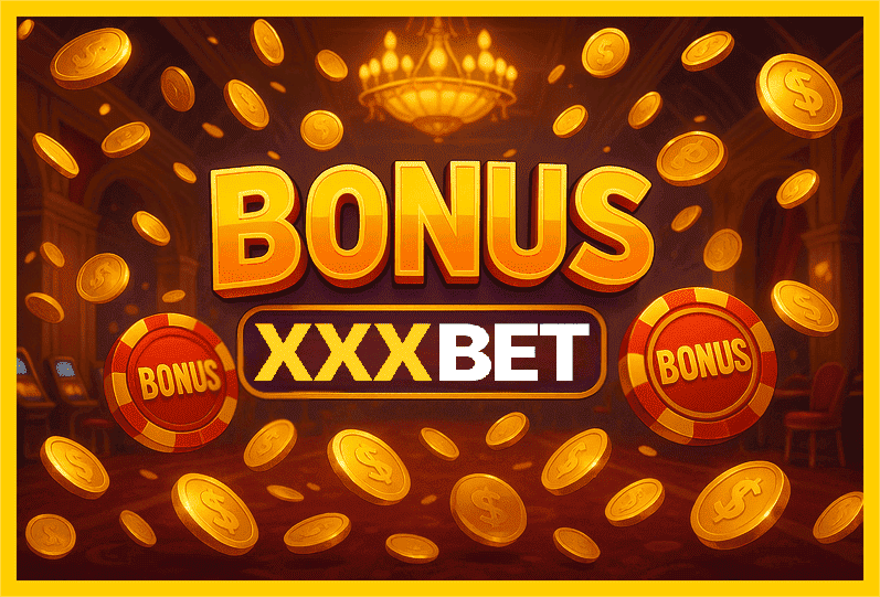 Imagem promovendo bônus Xxxbet com recompensas imperdíveis.